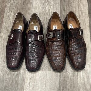 Belvedere Florence Cognac Split Toe Oxford Genuine Crocodile Leather 13